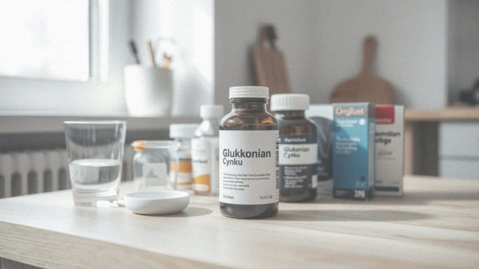 Jakie są interakcje glukonianu cynku z innymi substancjami czynnymi?